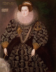 Frances Clinton, Lady Chandos (1552-1623), 1589 (olie på lærred overført fra panel)